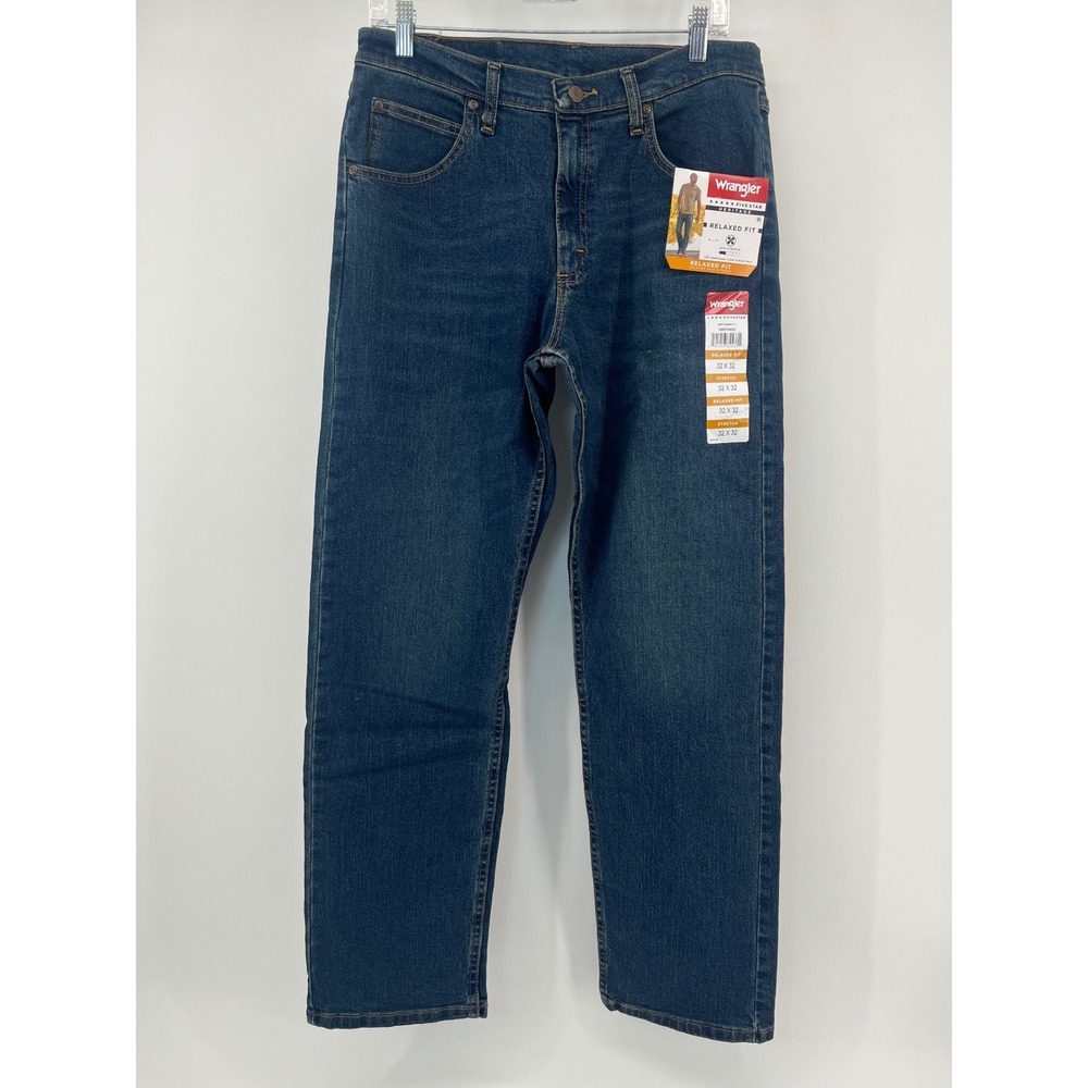 Wrangler Relaxed Fit Jeans Mens 32x32 Blue Five Star Heritage Stretch Denim